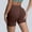 Brun, variante sur Ovticza Shorts d'Entraînement pour Femmes Impact 3.6 Pouces/ 4.5 Pouces/ 6 Pouces Scrunch Lissage des Fesses Gym Seamless Booty Biker Shorts BR TP