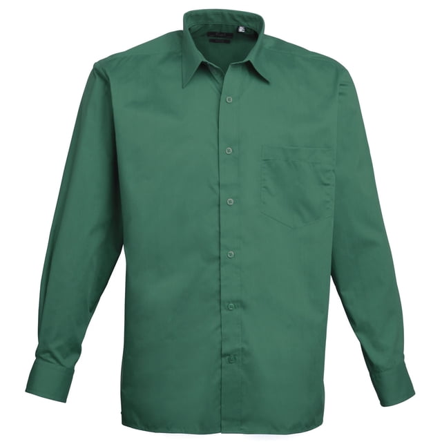 Premier Mens Premier Poplin Long-Sleeved Formal Shirt