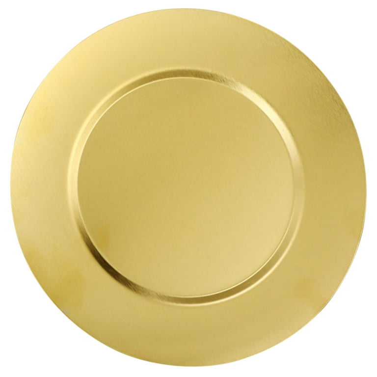 Stainless Steel Plate Round Steak Plate Household Food Plate Metal Steak Plate Stainless Steel Plate
