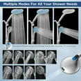 thumbnail image 4 of Dual Filtered Handheld Shower Heads Combo, 15-Mode High Pressure Rainfall Showerheads Combo Set with Filter, for Hard Water, Removes Chlorine, Improves Skin Hair Condition, Modern Chrome, 4 of 7