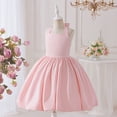 thumbnail image 5 of Girls' Halter Neck Bow Back Short Dress, Elegant Formal Party Dress for Piano Recitals 7-15 Years Pink 11-12Years, 5 of 9