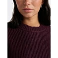 thumbnail image 4 of Time and Tru Women's Shaker Stitch Mock Neck Sweater, Midweight, Sizes XS-XXXL, 4 of 5