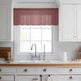 thumbnail image 3 of Abstract Red, Valance Curtains for Kitchen/Living Room/Bathroom/Bedroom Window, Rod Pocket Small Topper Half Short Window Curtains Voile Sheer Scarf, Contemporary Minimalist Gradual Lines 54"x18", 3 of 8
