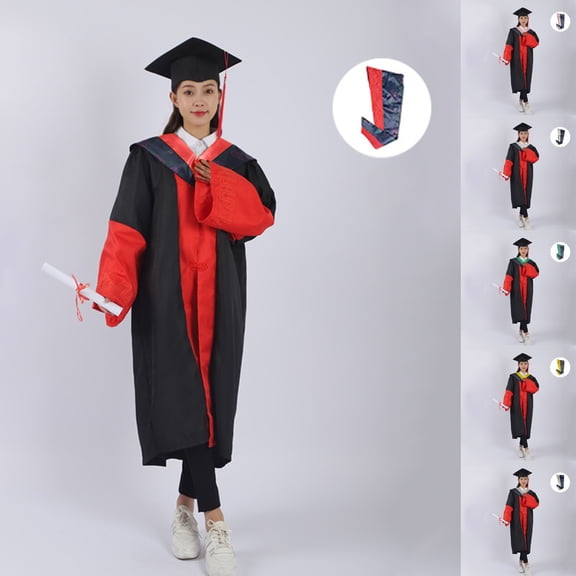 FASHOFT Unisex Matte Graduation Cap and Gown 2026 and 2025 with Tassel Set for High School and Red M