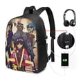 thumbnail image 2 of Gorillaz Laptop Backpack With Usb Charging Port Travel Backpack Computer Bag 17 Inch School Bookbag For Adult Teen, 2 of 9