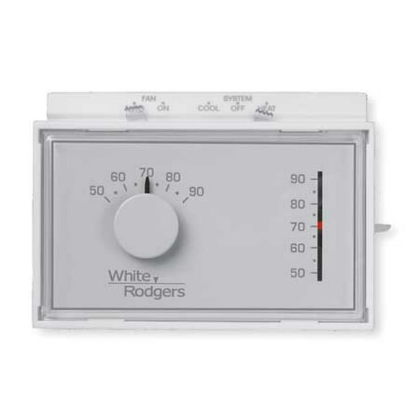 EMERSON 1F56N444 Standard Mechanical Thermostats , 1 H 1 C, Hardwired