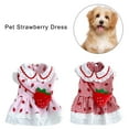 thumbnail image 2 of Soft Breathable Fabric Pet Dress Unique Strawberry Print Small Dogs Dress for Casual Outings or Gatherings, 2 of 9