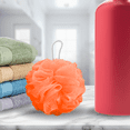 thumbnail image 3 of Esponja de baño Loofah de 10g borla exfoliante corporal Naranja, 3 of 4