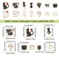 thumbnail image 2 of 1 caja de 28 dijes de gato de 14 estilos, dijes de esmalte de gato, lindos colgantes de animales de compañía con forma de corazón y gatito., 2 of 5
