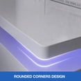 thumbnail image 3 of ARICOEASY LED Coffee Table with Storage Space, 43.3" Modern High Gloss Center Table with RGB LED Lights for Living Room, Grey, 3 of 7