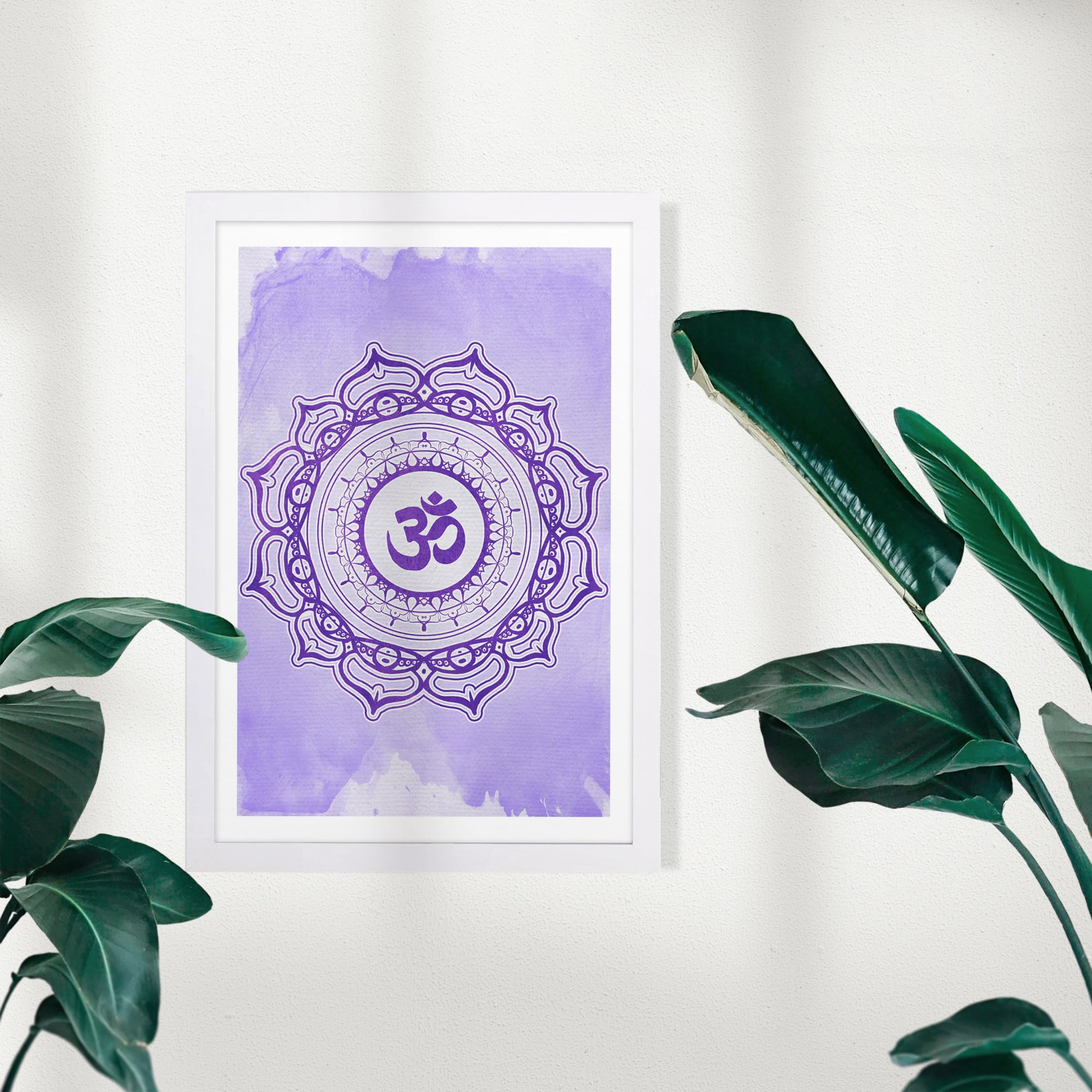 Wynwood Studio Symbols and Objects Framed Wall Art Prints 'Meditate On Lavander' Mystic Symbols Home Décor - Purple, Purple, 13" x 19"