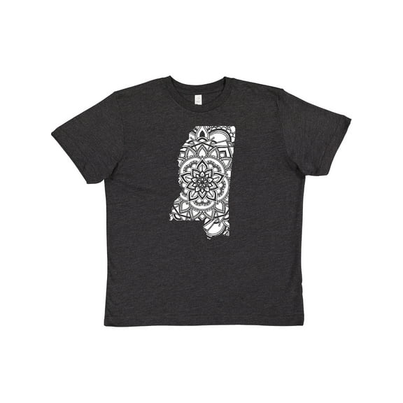 Inktastic Mississippi Silhouette Mandala Youth T-Shirt