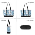 thumbnail image 6 of FORMRS Canvas Laptop Tote Bag for Women with 15.6" Computer Compartments Shoulder Handbag, Cartoon Easter Bunnies, 6 of 7