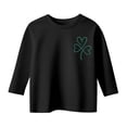 thumbnail image 3 of Kiijoy Toddler Girls St. Patrick's Day T Shirt 3/4 Sleeve Clover Graphic Tee, Sizes 3-4, 3 of 3