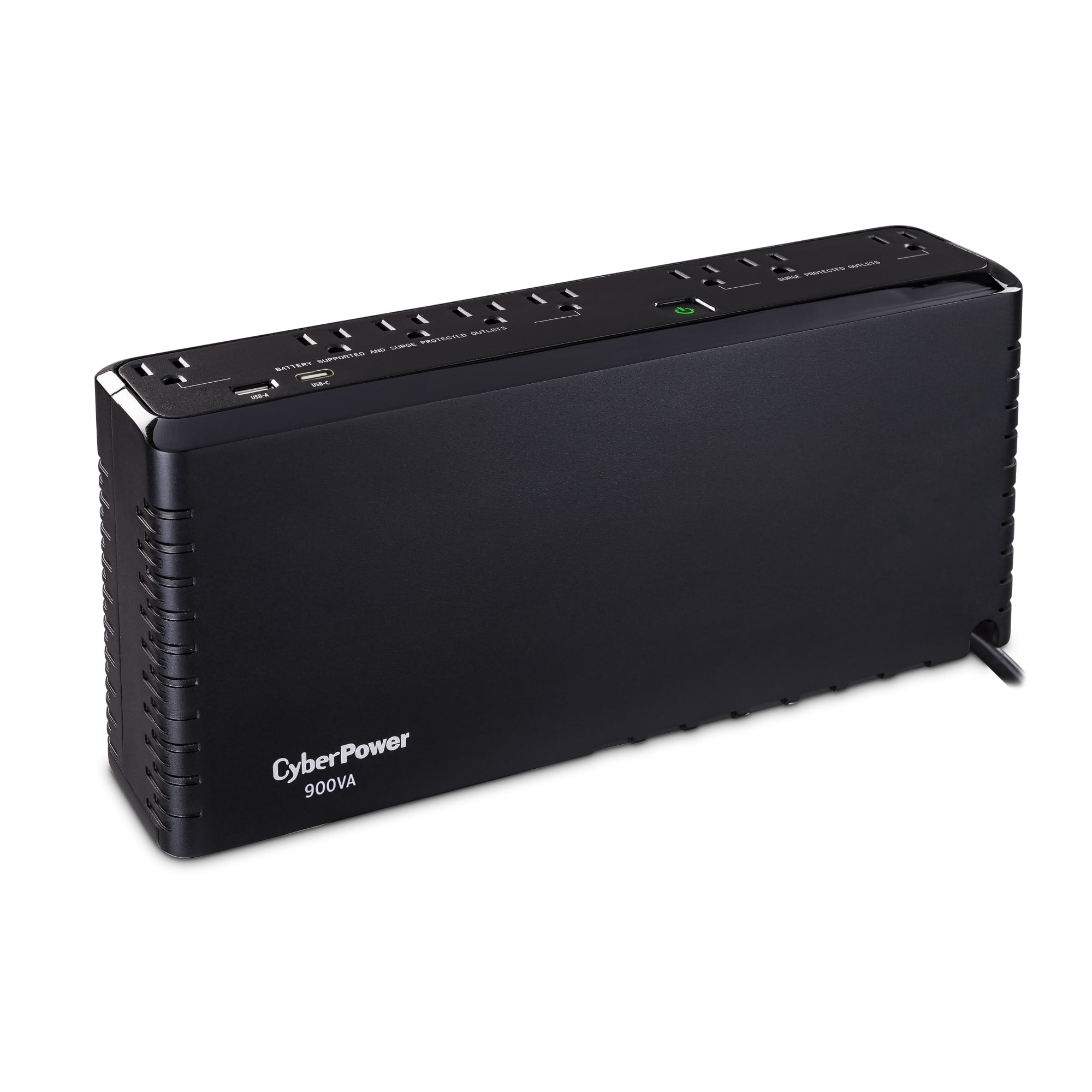 CyberPower SL900UC UPS Systems 900VA/480W, 120V, NEMA 5-15P, Compact, 8 Outlets, Black