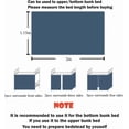 thumbnail image 3 of Upper/Bottom Bunk Bed Curtains Dorm Home Blackout Privacy Beds Cloth Curtain Shading Breathable Dustproof Bed Canopy with Rope and Buckles for Kids Teen Loft Beds Single Sleeper, 3 of 4