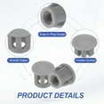 thumbnail image 3 of Uxcell 6mm/1/4" Plastic Hole Plugs, Flush Type Round Plug Snap in Locking Screw Hole Covers Grey 40 Pcs, 3 of 7