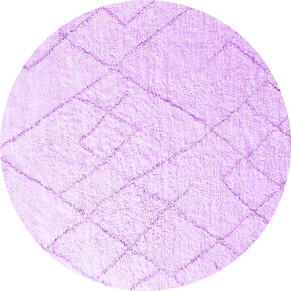 Ahgly Company Indoor Round Oriental Purple Industrial Area Rugs, 3' Round