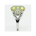 thumbnail image 4 of 32.44Ct Princess Cut Citrine Yellow Cubic Zirconia Stainless Steel Cocktail Ring Size 9, 4 of 5