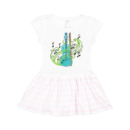 

Inktastic Violin with musical notes and swirls Gift Toddler Girl Dress