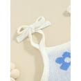 thumbnail image 6 of Bslissey Toddler Baby Girls Summer 2Pcs Outfits Floral Print Sleeveless Tie-up Cami Tops + Elastic Waist Shorts 6M 12M 18M 24M 3T Infant Casual Cute Shorts Sets, 6 of 8