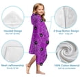 thumbnail image 7 of Spider Web Halloween Pattern Hooded Bath Towel，50"x30" for Ages 3 To 12 Kids, Quick Dry Lightweight Soft Microfiber Hood Beach Towel Cover Up for Kids, 7 of 7