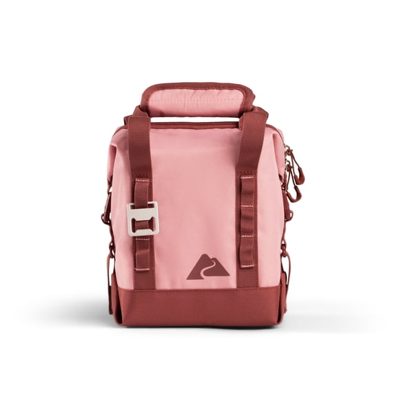 Ozark Trail 6-Can Soft-Sided Folding Cooler with Bottle Opener, Rose, 4 Quart Volume Capacity