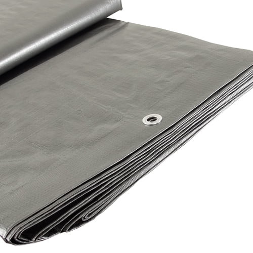 12 mil Heavy Duty Canopy Tarp SILVER 3pl Coated Tent Car Boat Cover 5% OFF 2+ 