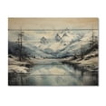 thumbnail image 3 of Designart "Arctic Serenity Alaska I" Winter Landscape Print on Natural Pine Wood, 3 of 5