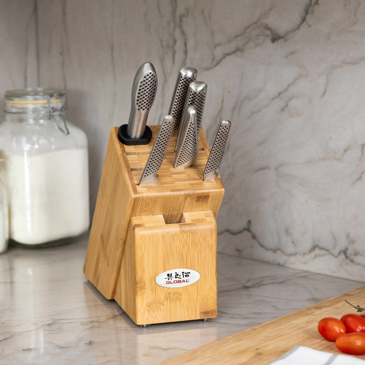 Global Takashi 7Piece knife Block Set,, ()