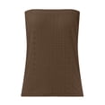 thumbnail image 3 of Gpoecd Loose Tank Tops for Women Plus Size Off Shoulder Casual Stretch Camisole Top Comfortable Relaxed Fit Solid Color Camisole with Built In Bra Coffee,M, 3 of 3