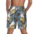 thumbnail image 4 of Balery Squirrel And Leaves Mens Swim Trunks Swim Shorts for Men Quick Dry Inseam Beach Shorts with Compression Liner Pocket-X-Large, 4 of 9