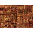 thumbnail image 1 of Ahgly Company Indoor Rectangle Patchwork Orange Transitional Area Rugs, 6' x 9', 1 of 4