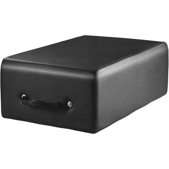 Pilates Box for Reformer,Pilates Reformer Machine/Home Use Pilates Bed 25.6x16.5x7.9 in Premium PU and Wood Pilates Sitting Box for Exercises That Improve Range of Motion and Flexibility(Black,Grey)