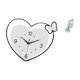 thumbnail image 5 of Reloj De Pared De Corazón Acrílico Y Estatua De Muñeca De Resina De Mujer Playera, Arte Decorativo Creativo Para Sala De Estudio, Cafetería, Oficina Y Decoración De Sala De Estar., 5 of 8