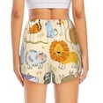 thumbnail image 2 of Lsque Animals Printed Women's Running Shorts with Liner Pockets,Elastic Quick Dry Workout Athletic Gym Yoga Shorts,Womens High Waist Shorts-Small, 2 of 9
