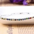 thumbnail image 2 of tamizeot Anklets Glitter Rhinestone Stylish Gold Silver Elastic Bling Simple Style Universal Fashion Ankle Bracelets for Women Colorful, 2 of 6