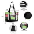 thumbnail image 2 of FORMRS Canvas Laptop Tote Bag for Women with 15.6" Computer Compartments Shoulder Handbag, Green Abstract Geometric, 2 of 7