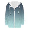thumbnail image 5 of ManxiVoo Women's Oversized Pocket Zipper Hooded Jacket Long Sleeve Track Style Casual Top S Size Dark Blue, 5 of 7