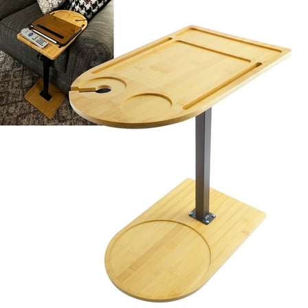 RYANSTAR RACING Adjustable TV Tray Table with Phone and Tablet Slots