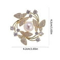 thumbnail image 5 of Butterfly Designs Brooch With Fastening Pearls Embellishment Fit Clothing Styles, 5 of 10
