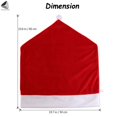 thumbnail image 2 of PULLIMORE 6 Pcs Christmas Chair Back Covers Red & Gray Santa Hat Seat Cover for Dining Room Kitchen Party Decor (Red), 2 of 9