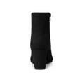 thumbnail image 3 of BLISSFUL STEP Women's Boot Dress Side Zip Block Heel Ankle Boots Black 6, 3 of 8