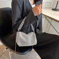 thumbnail image 2 of Casual Diamonds Crossbody Bags Women Rhinestone Chain Tote Handbag (Silver), 2 of 9