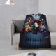 thumbnail image 4 of Manta con estampado multicolor, franela súper suave, ligera y esponjosa, manta de cama Demon Slayer Kimetsu No Yaiba, 4 of 8