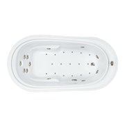 WaterTech Acrylic 73 in. x 38 in. Elite Series Drop-In Whirlpool and Air Bath Combination Tub - Bone