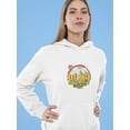 thumbnail image 2 of Atlanta Colorful Doodles Cartoon Hoodie Women -Image by Shutterstock, Female 3X-Large, 2 of 4