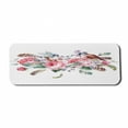 thumbnail image 1 of Flowers Computer Mouse Pad, Watercolor Style Effect Vintage Design with Roses Birds and Feathers, Rectangle Non-Slip Rubber Mousepad Large, 31" x 12" Gaming Size, Coral and Reseda Green, by Ambesonne, 1 of 2