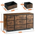 thumbnail image 4 of EnHomee Dresser TV Stand with 9 Drawers Dresser for Bedroom,Rustic Fabric Dresser,Wide Chests of Drawers TV Console with Large Storage Unit for Living Room/Bedroom Furniture, Rustic, 4 of 10