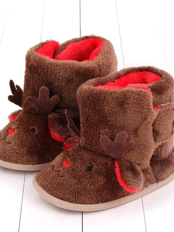 Baby Girls BROWN WINTER FASHION BOOTS Crochet Trim Top LACE UP & ZIPPER Size 3 